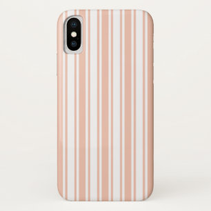 Pfirsichfarbene und weiße Streifen Case-Mate iPhone Hülle