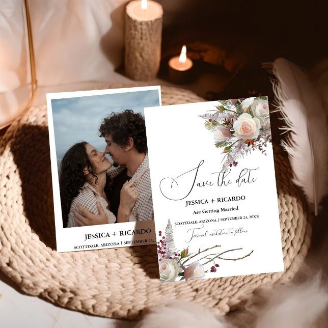 Pfirsichfarbenes Foto Save The Date (Von Creator hochgeladen)