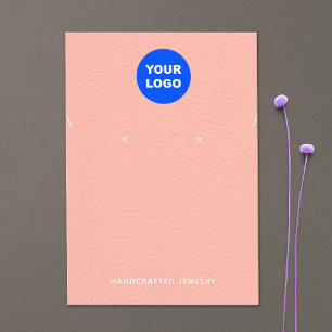 Pfirsichfarbenes Logo hinzufügen, um die Ketten-Co Visitenkarte