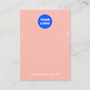 Pfirsichfarbenes Logo-Symbol für die Kette, Armban Visitenkarte