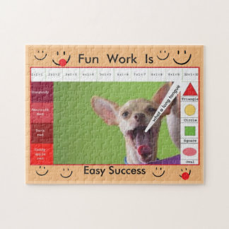 Pfirsichhunde pädagogisches Rätsel, um Kinder inte Puzzle