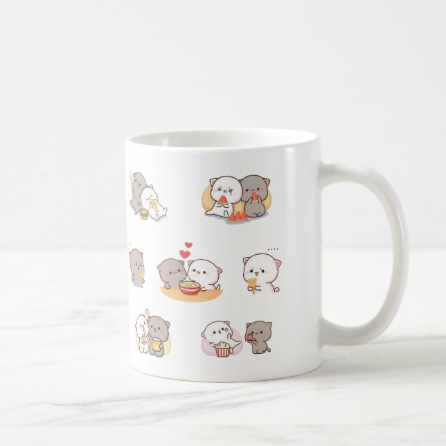 Pfirsichkatze Kaffeetasse (Rechts)