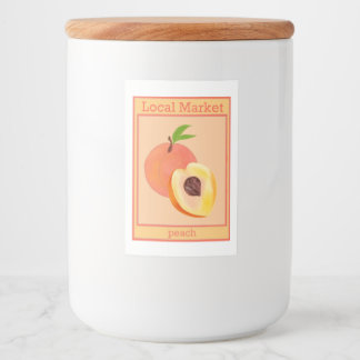 Pfirsichkleber Lebensmitteletikett