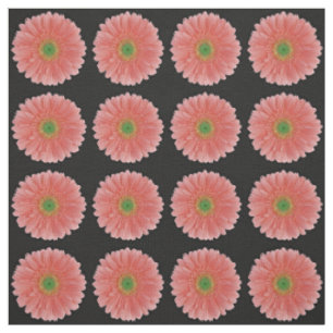 Pfirsichkorallenrotes Gerbera-Gänseblümchen-Gewebe Stoff