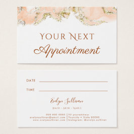 Pfirsichmarmor Design Terminkarte