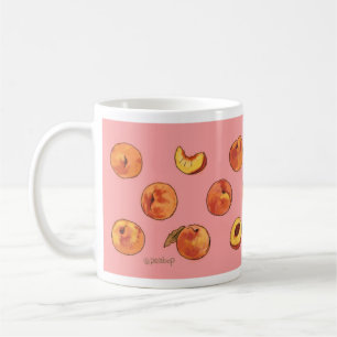 Pfirsichmuster-Tasse - Rosa Tasse