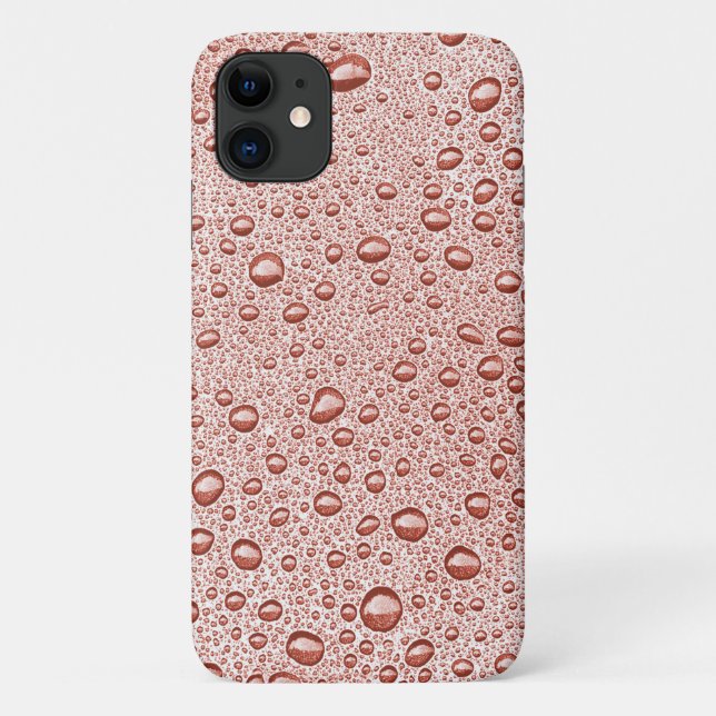 Pfirsichorangefarbene Wassertropfen Case-Mate iPhone Hülle (Rückseite)