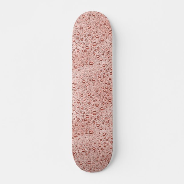 Pfirsichorangefarbene Wassertropfen Skateboard (Vorne)