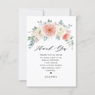 Pfirsichpastete Pink Pink Brautparty Dankeskarte