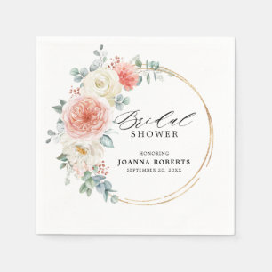 Pfirsichpastete Pink Pink Brautparty Serviette