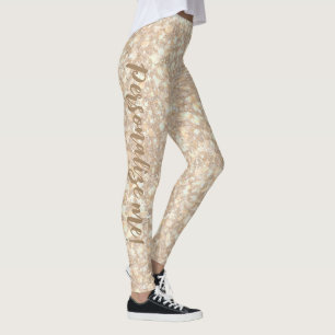 Pfirsichpfirsichbräunlicher Glitzer - KUSTOM Leggings