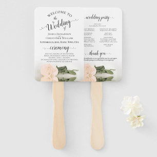 Pfirsichpfirsichfarbene Rose Elegantes Hochzeitspr Fächer