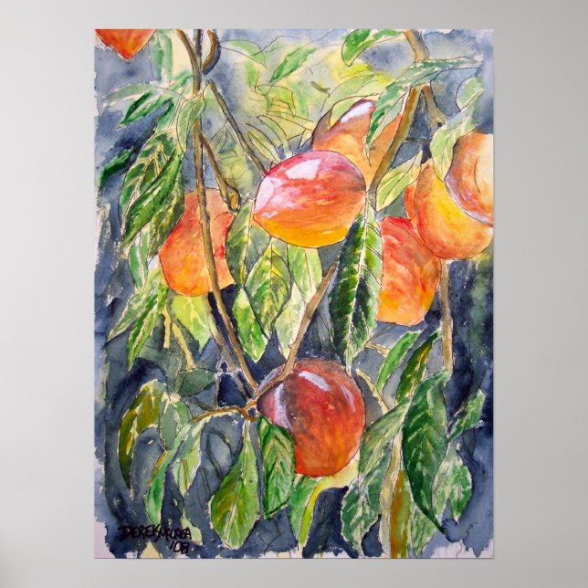 Pfirsichpfirsichkunst Poster (Vorne)