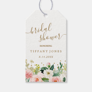 Pfirsichpfirsichpfirsichrosa Brautparty Confetti Geschenkanhänger