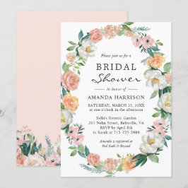 Pfirsichrosa Brautparty Einladung