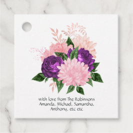 Pfirsichrosa und Lavendel Lila Geschenkanhänger