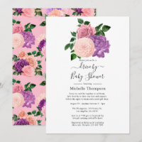 Pfirsichrosa und Lavendelvioletter Drive-By-Shower
