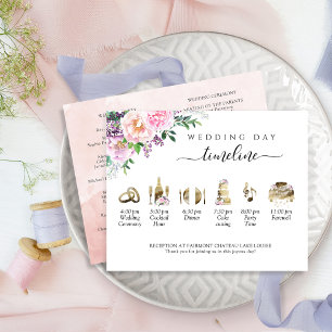 Pfirsichrosa und Lila Hochzeitzeitzeitschrift und