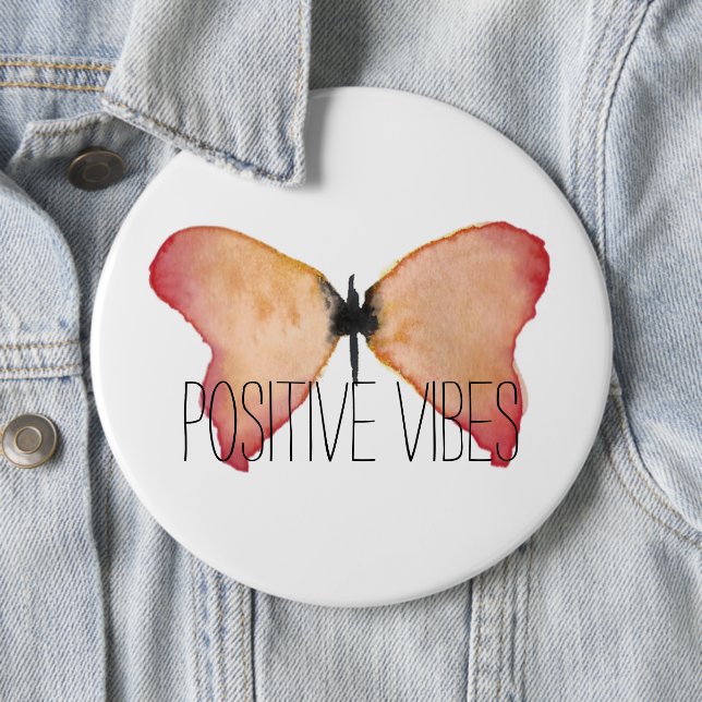 Pfirsichschmetterling mit personalisierten button (Beispiel)