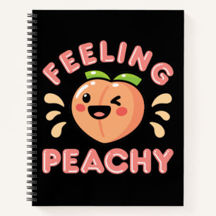 Pfirsichstimmung Pfirsich Pfirsiche Sommer Obst Notizbuch