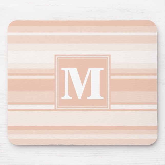 Pfirsichstreifen Mousepad (Vorne)