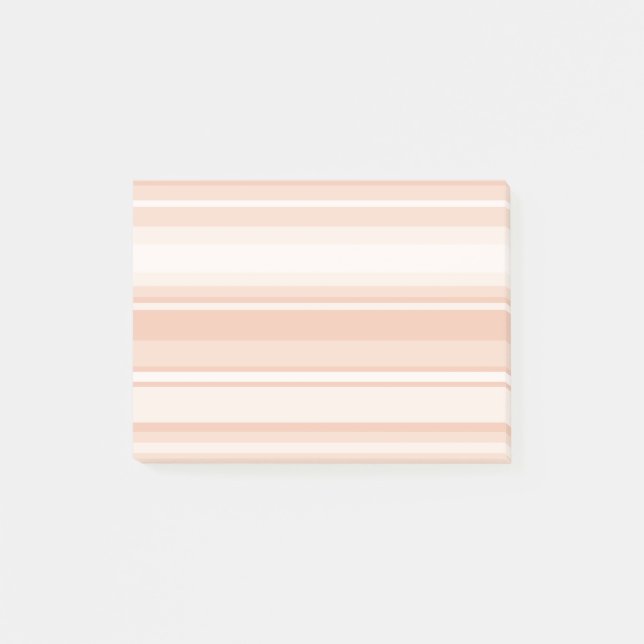 Pfirsichstreifen Post-it Klebezettel (Vorderseite)
