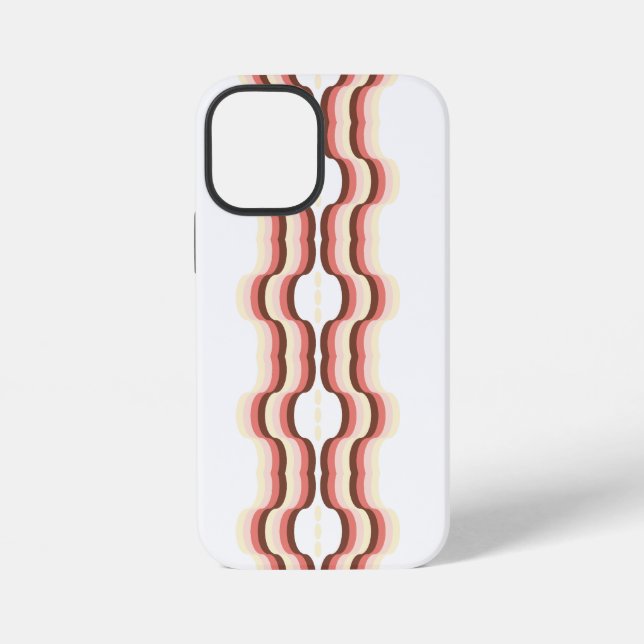 Pfirsichwellen-Symmetrie iPhone Hülle (Rückseite)