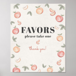 Pfirsichzeichen Poster