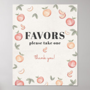 Pfirsichzeichen Poster