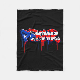 Pfknr Puerto Rico-Flagge Graffiti Coquí Erbe  Fleecedecke