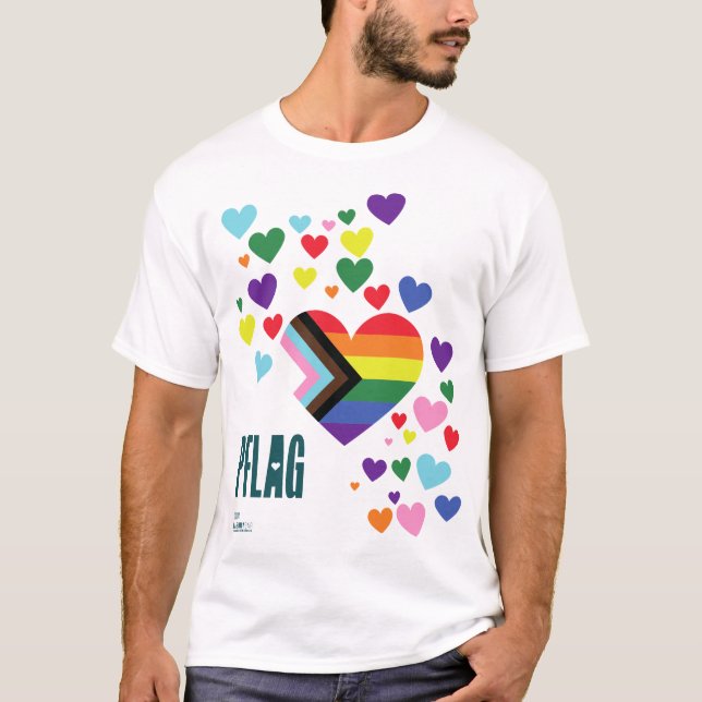 PFLAG Primer Shirt weißer Hintergrund (Vorderseite)