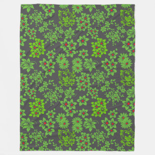 Pflanze (6).grün DGrey BG Fleecedecke