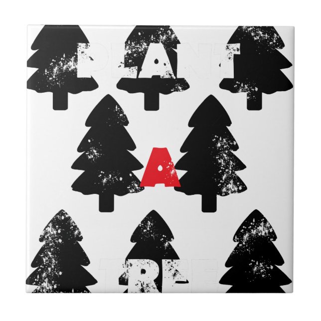 Pflanze A Baummuster Fliese (Vorderseite)