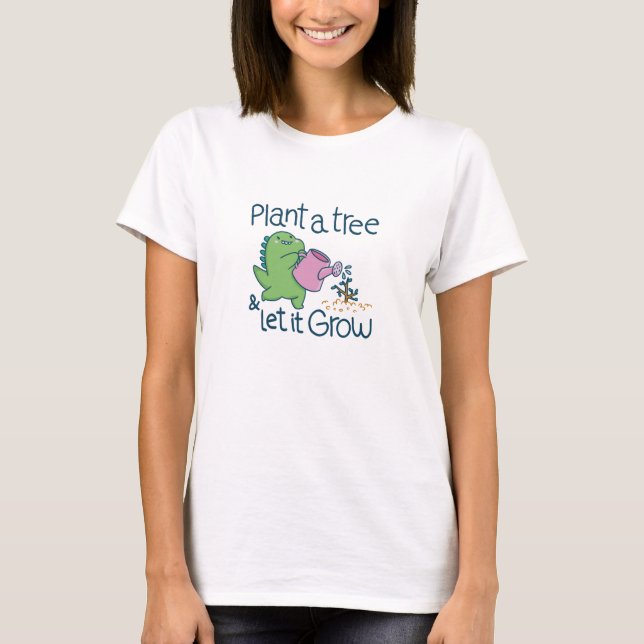 Pflanze A Tree Dino T-Shirt (Vorderseite)