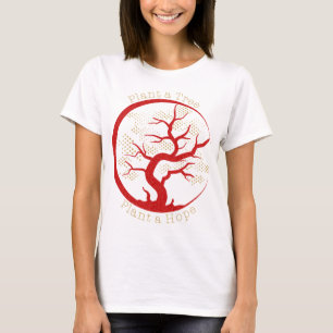 Pflanze a Tree Pflanze a Hope Chic Red Gold Glitze T-Shirt