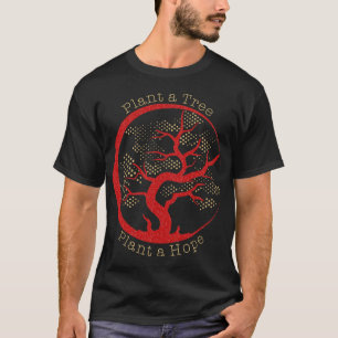 Pflanze a Tree Pflanze a Hope Red Gold Glitzer Chi T-Shirt
