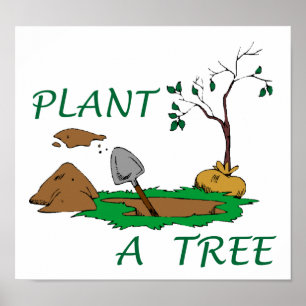 Pflanze a Tree Poster