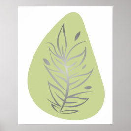 Pflanze Abstrakte Linie Art Poster