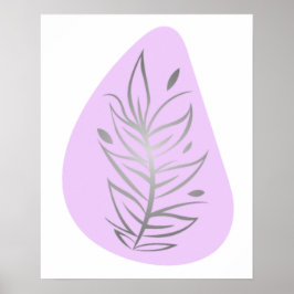 Pflanze Abstrakte Linie Art Poster