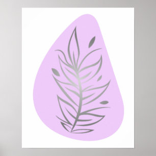 Pflanze Abstrakte Linie Art Poster