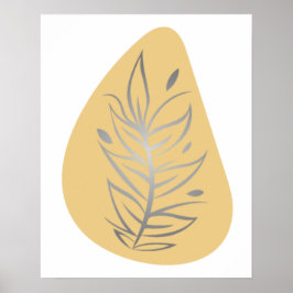 Pflanze Abstrakte Linie Art Poster