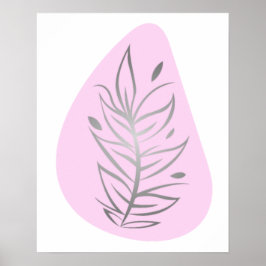 Pflanze Abstrakte Linie Art Poster