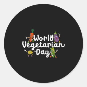 Pflanze am Weltpflanzentag I Eat Vegans Shirt Runder Aufkleber