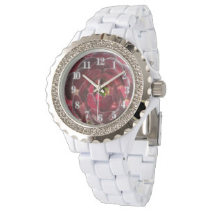 Pflanze an der Küste Foto Roter Burgund Sukkulent Armbanduhr