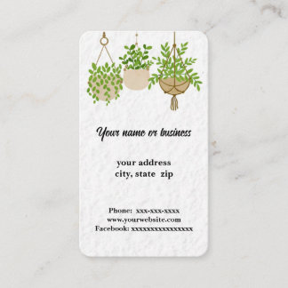 Pflanze ändern visitenkarte