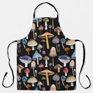 Pflanze: Aquarellpilze, Blätter pattern Schürze