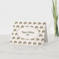 Pflanze auf der Gartenbank Geburtstag