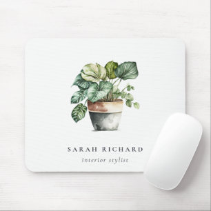 Pflanze aus gepolstertem Leafy House Botanisch Mousepad