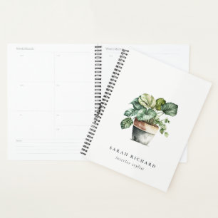 Pflanze aus gepolstertem Leafy House Botanisch Planer