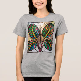 Pflanze aus gepresstem Glas grau Tri-Blend Shirt